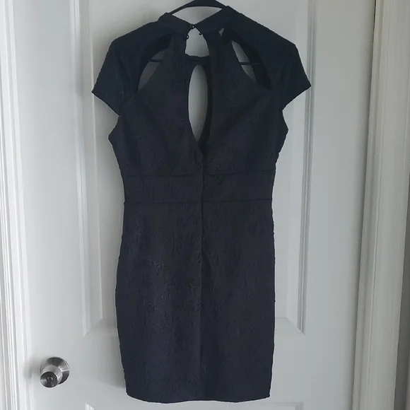 Black Halter Bodycon Mini Dress - Picture 2 of 2